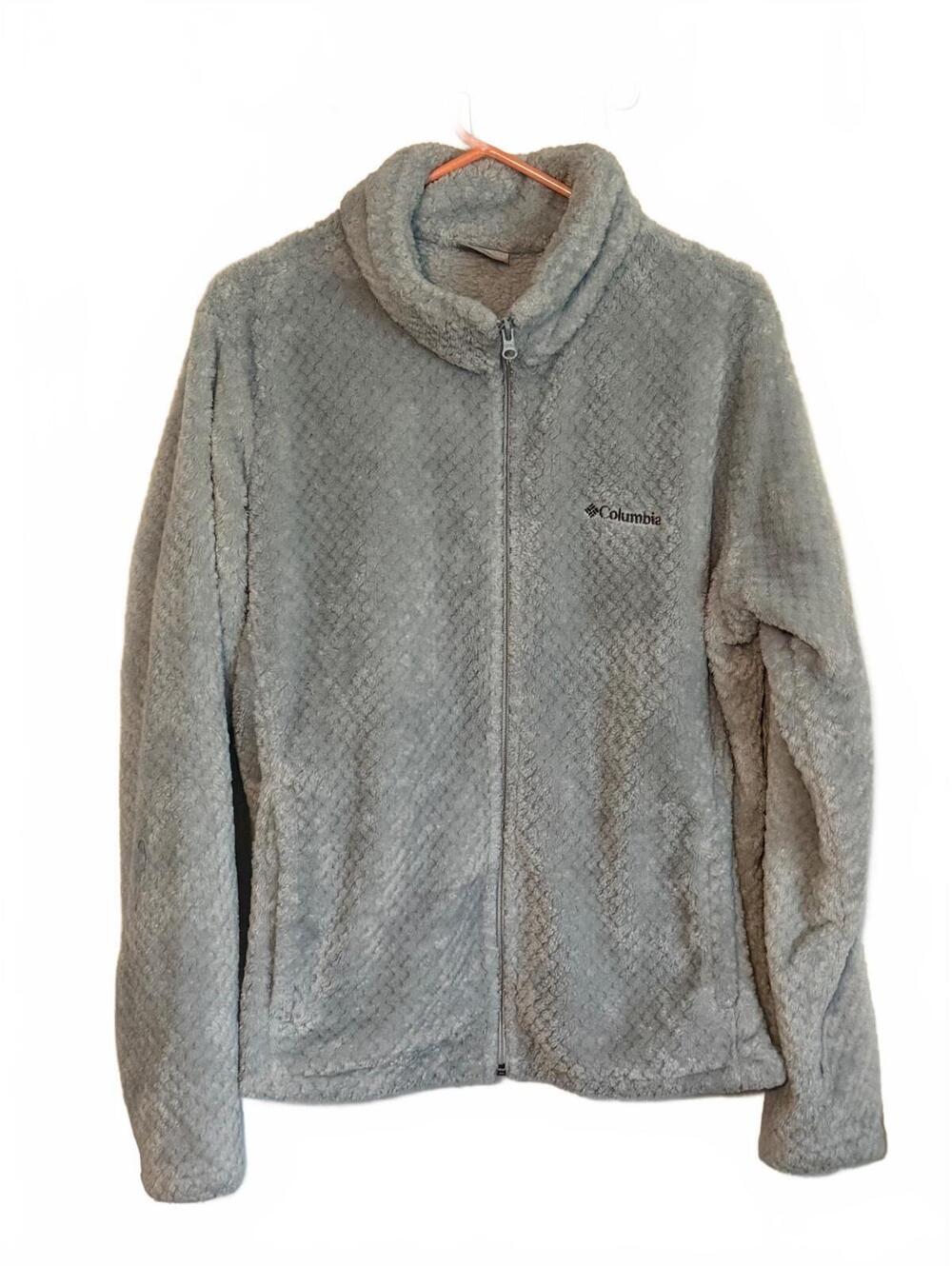 Columbia Women's XL Light Gray Full Zip Fleece Jacket